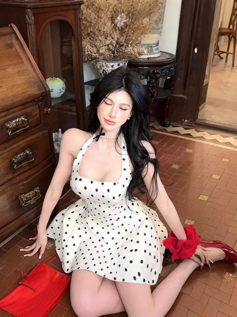 Polka Dot Halter Dress