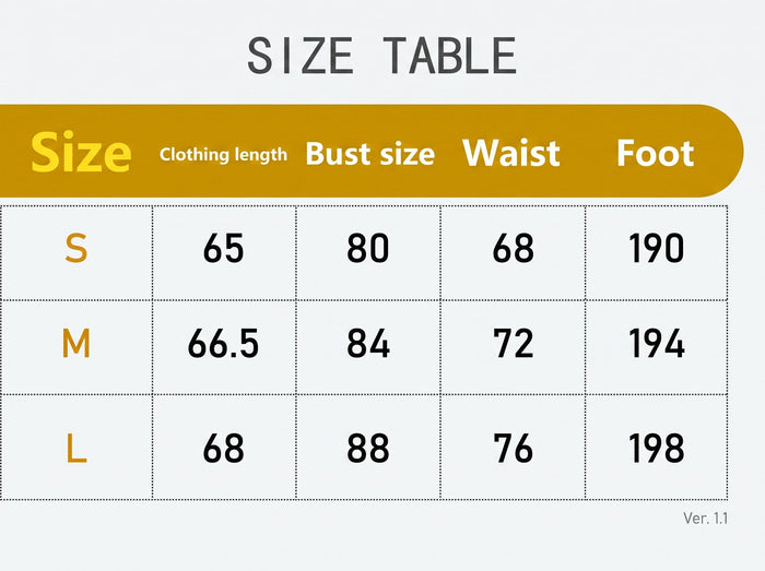 Sizing Details
