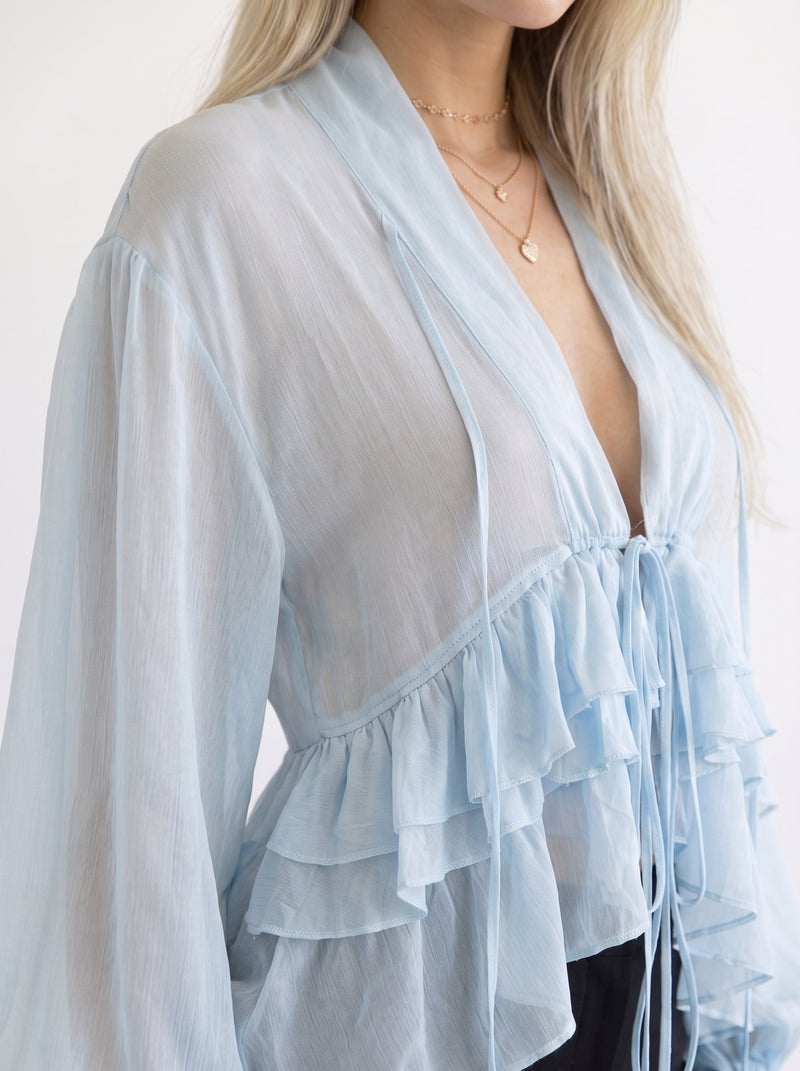 Ruffle Ribbon Top