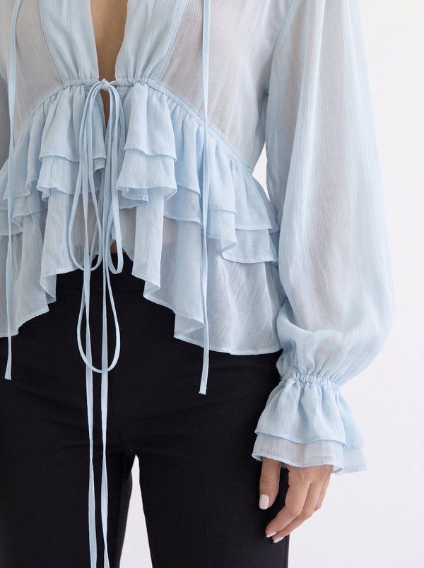 Ruffle Ribbon Top