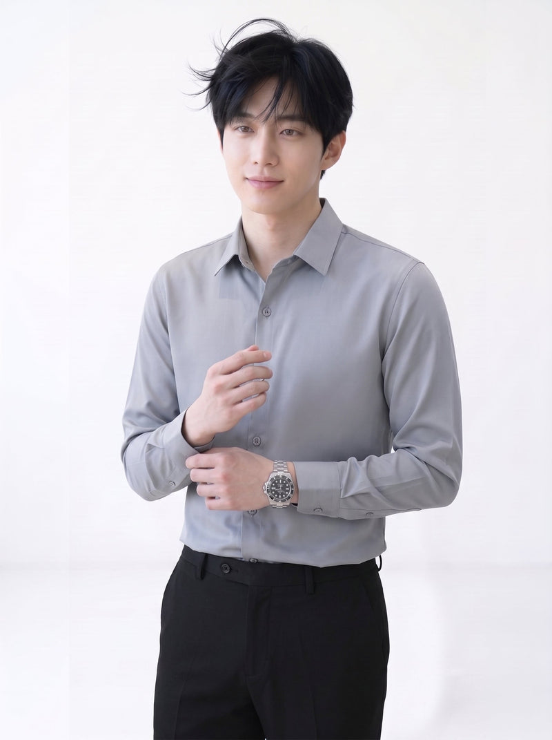 Ice Silk Long Sleeve Shirt