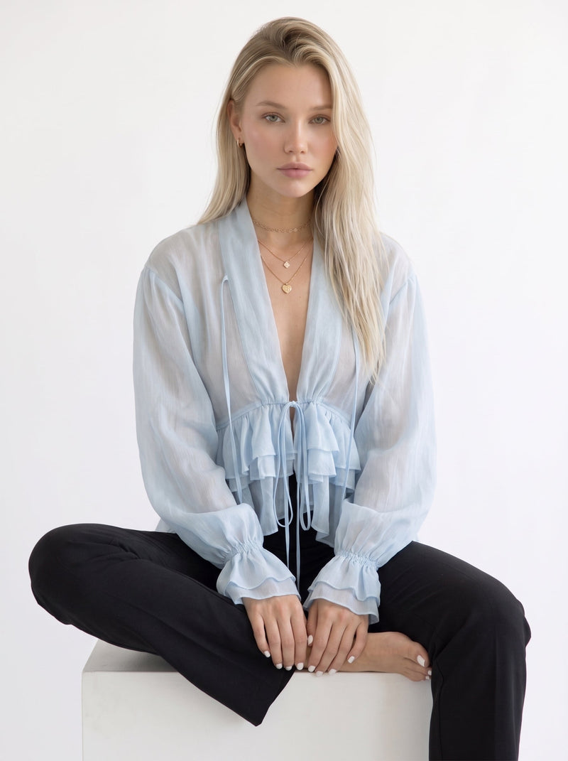 Ruffle Ribbon Top