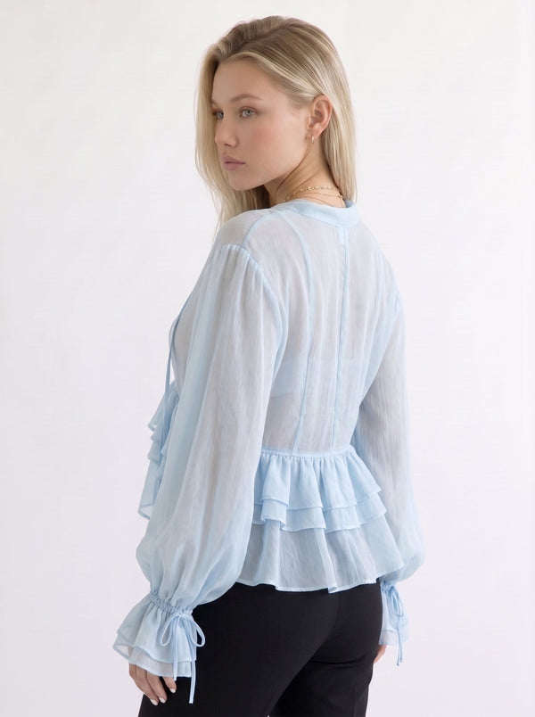 Ruffle Ribbon Top