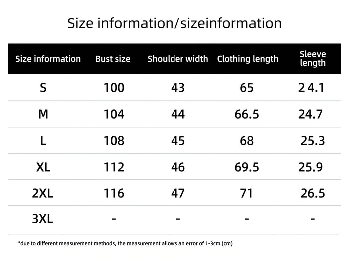 Sizing Details