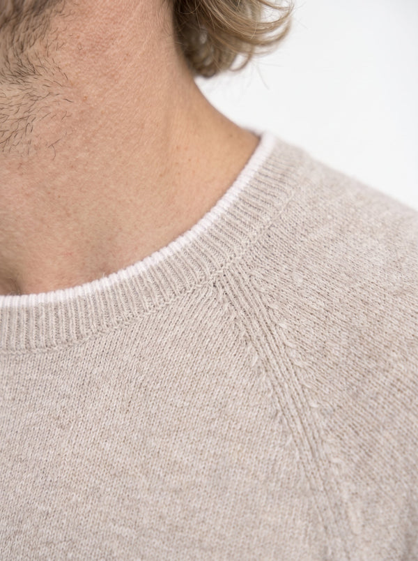 Cotton-Linen Knit Tee