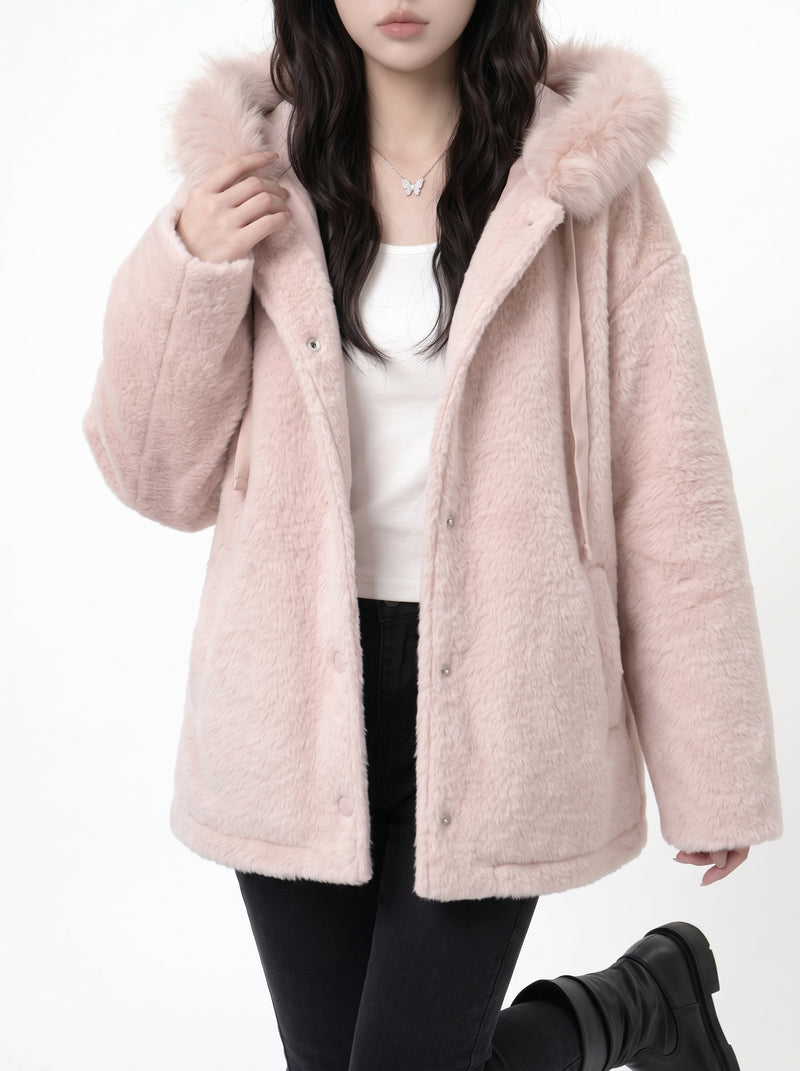 Fur-Collar Winter Coat