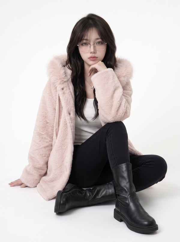 Fur-Collar Winter Coat