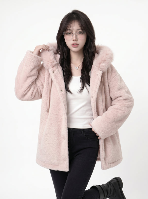 Fur-Collar Winter Coat
