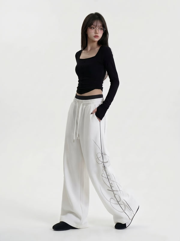 Wide-Leg Sweatpants