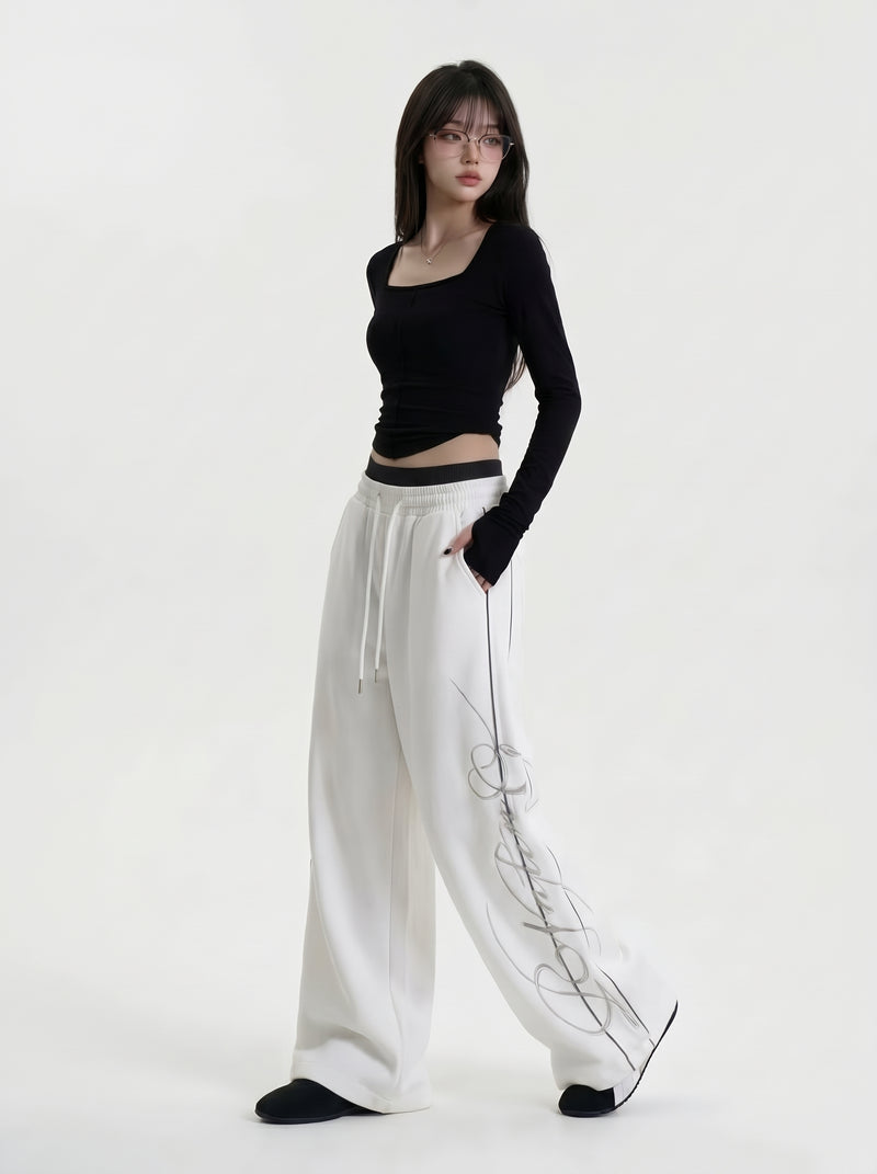 Wide-Leg Sweatpants