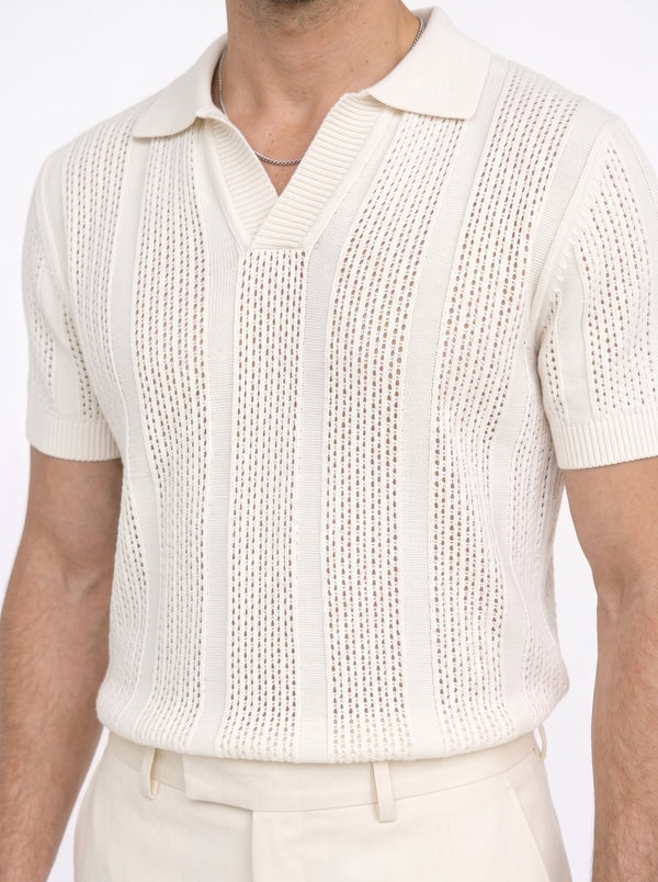 Mesh-Knit Polo