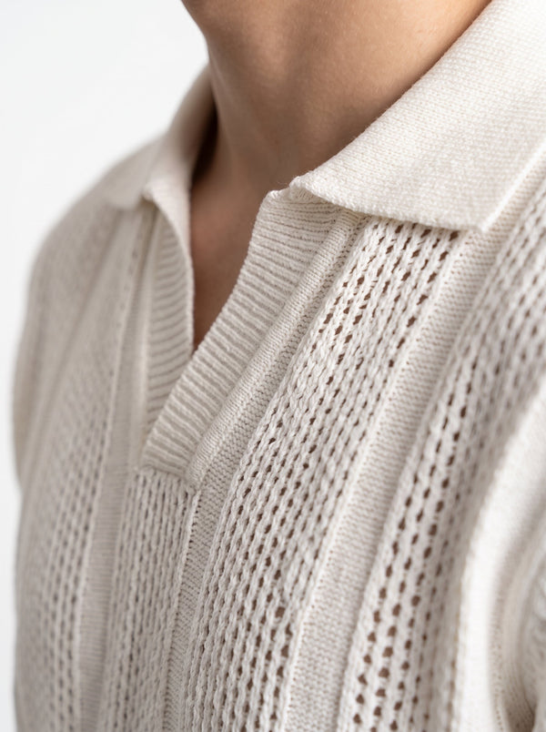 Mesh-Knit Polo