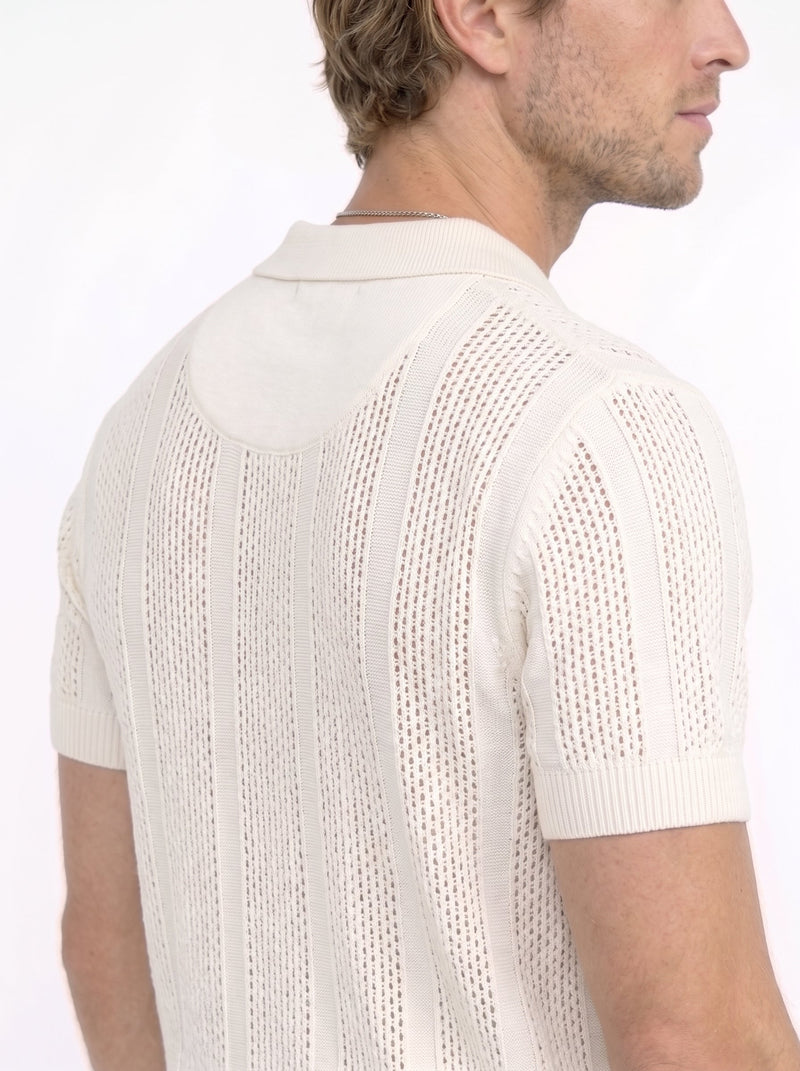 Mesh-Knit Polo