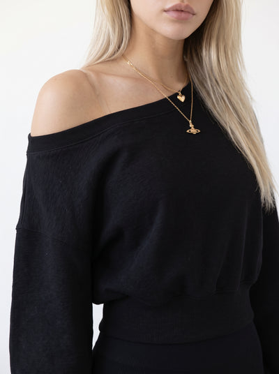 Off-Shoulder Knit Sweater