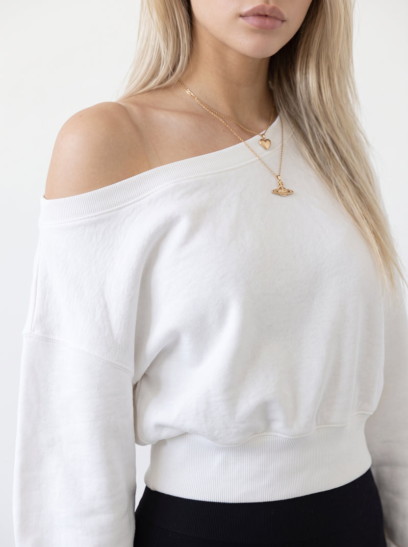 Off-Shoulder Knit Sweater