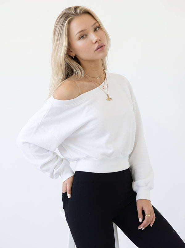 Off-Shoulder Knit Sweater