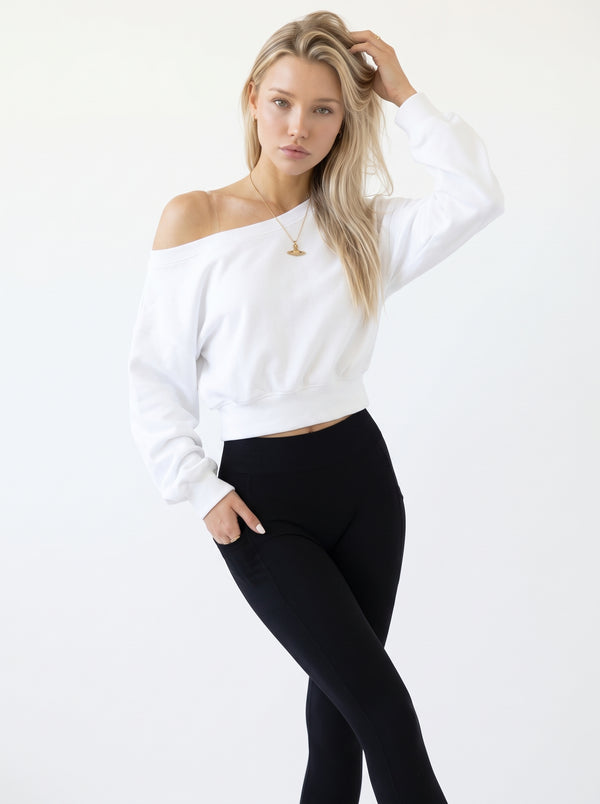 Off-Shoulder Knit Sweater