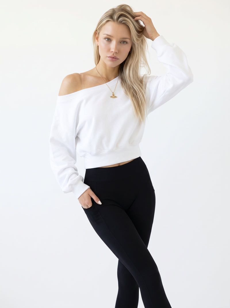 Off-Shoulder Knit Sweater