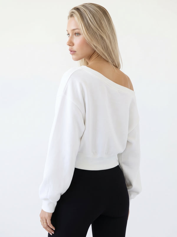 Off-Shoulder Knit Sweater