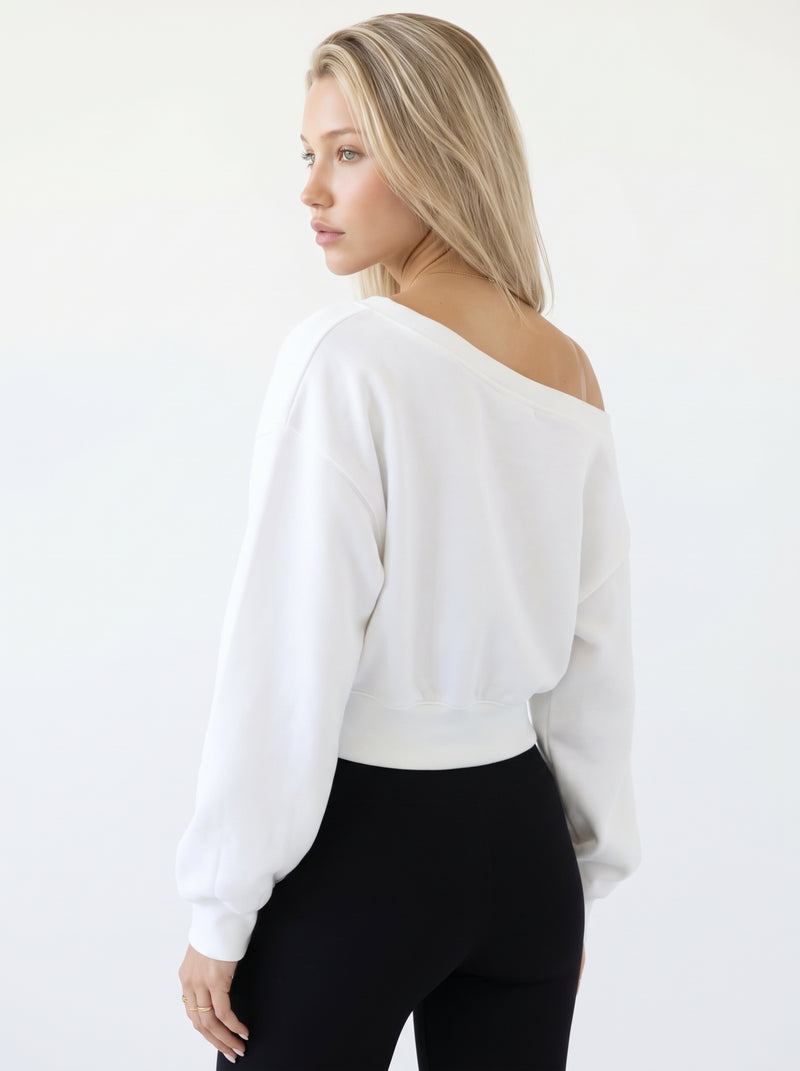 Off-Shoulder Knit Sweater