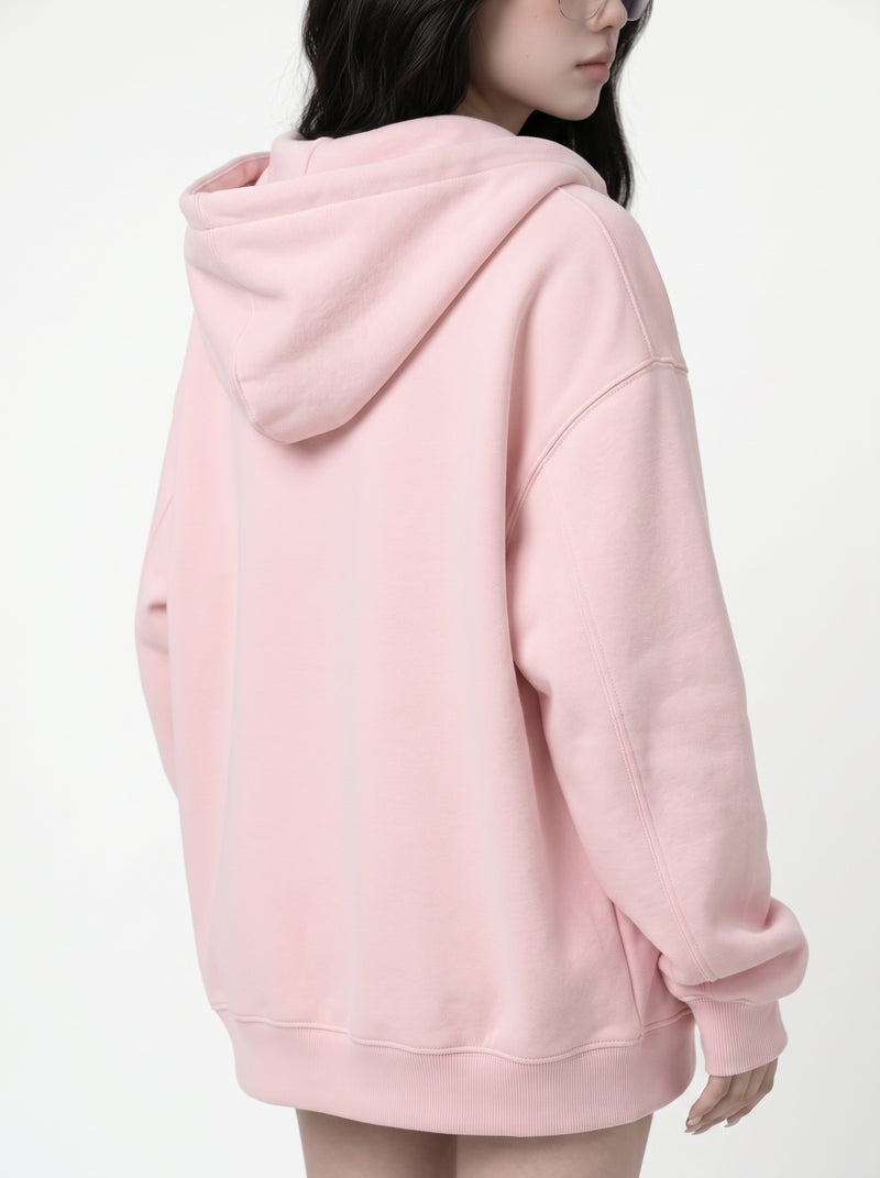 Zip-Up Hooded Cardigan