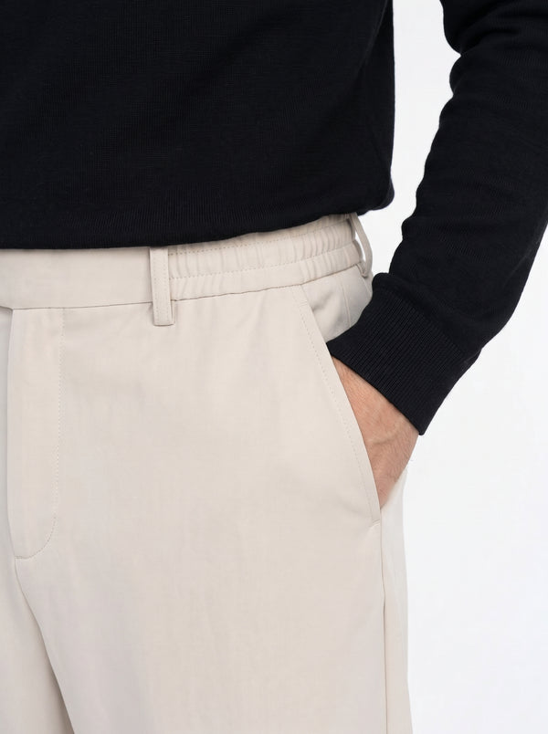 Silk-Blend Straight-Leg Trousers