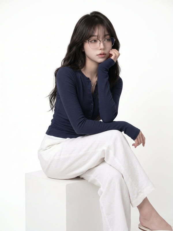 Button-Up Nursing Top