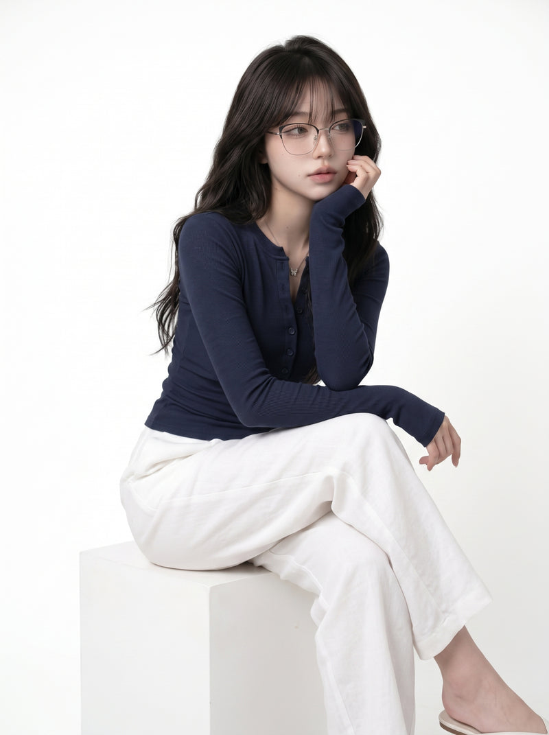 Button-Up Nursing Top
