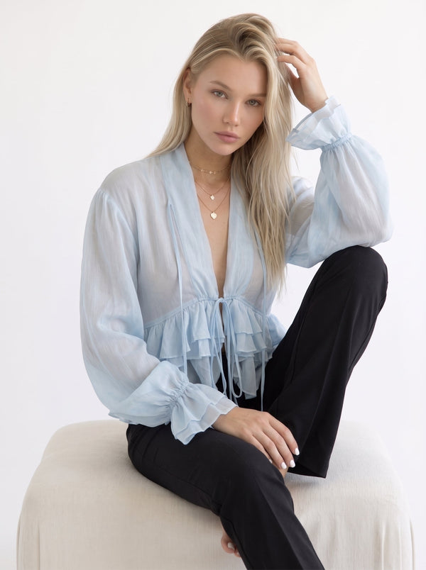 Ruffle Ribbon Top