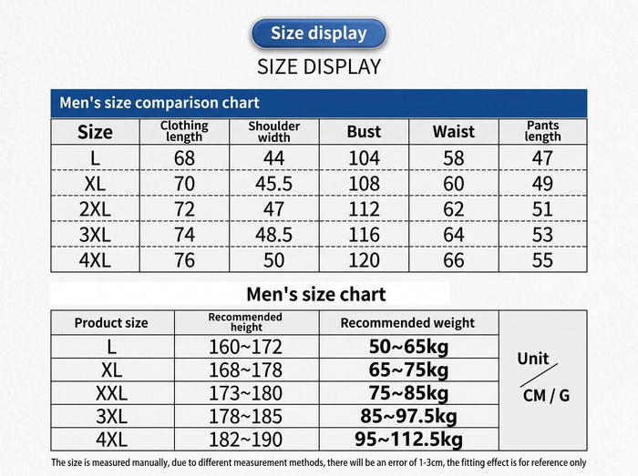 Sizing Details